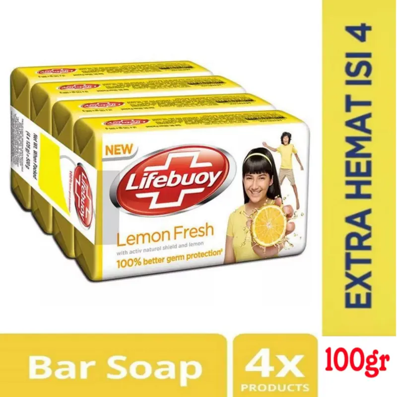 Sabun Lifebuoy Batang 100gr × 4pcs Paket Hemat 3