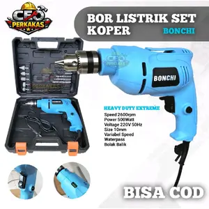 BOR KOPER 10MM V2 BONCHI DRILL 10MM BONCHI V2 BONCHI MESIN BOR LISTRIK VARIABEL SPEED LENGKAP KOPER