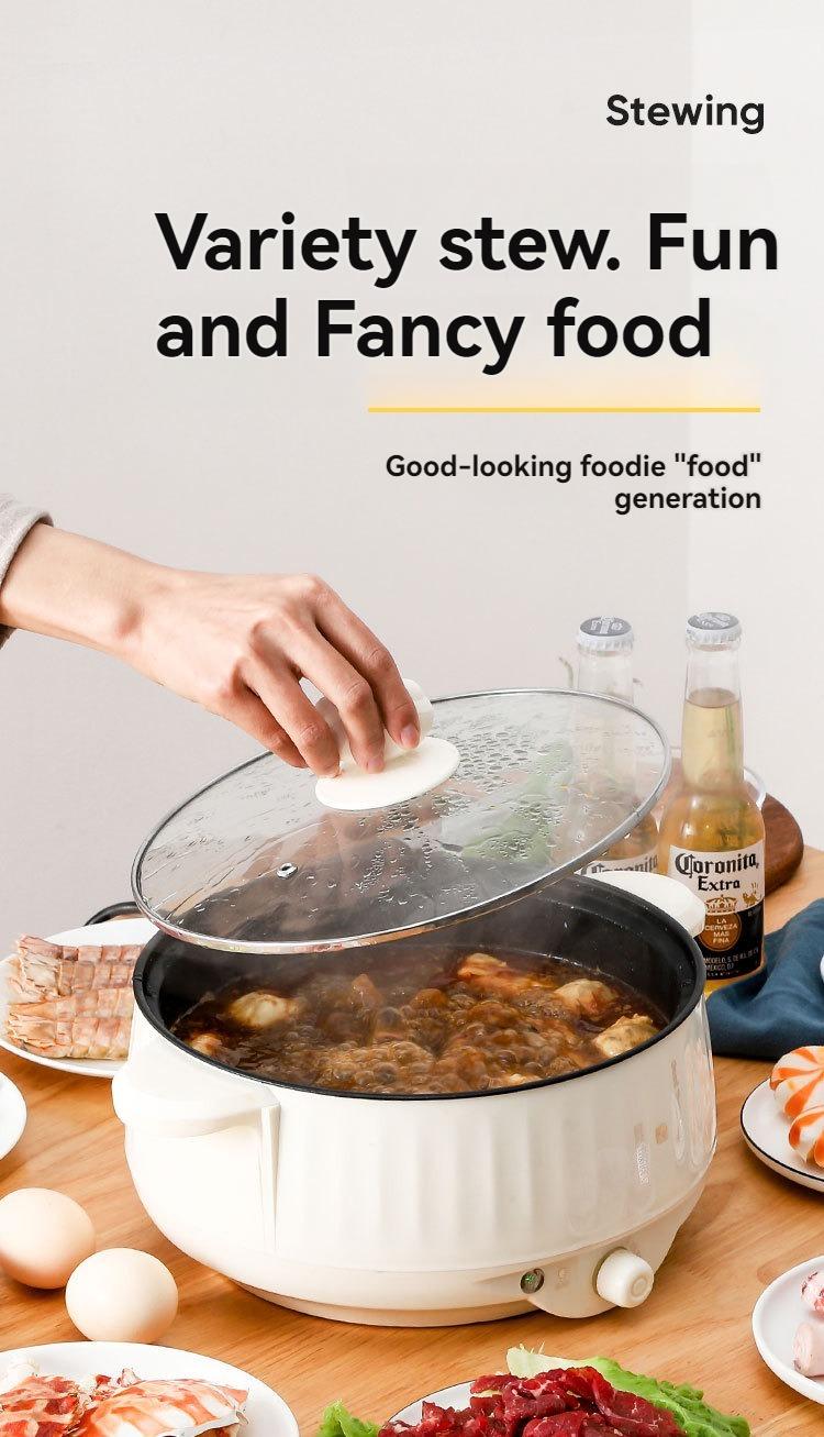 Product Introduction of Electric cooker, household electric hot pot, all-in-one electric hot pot, multi-function electric cooker, electric frying pan, student dormitory, electric steamer 0