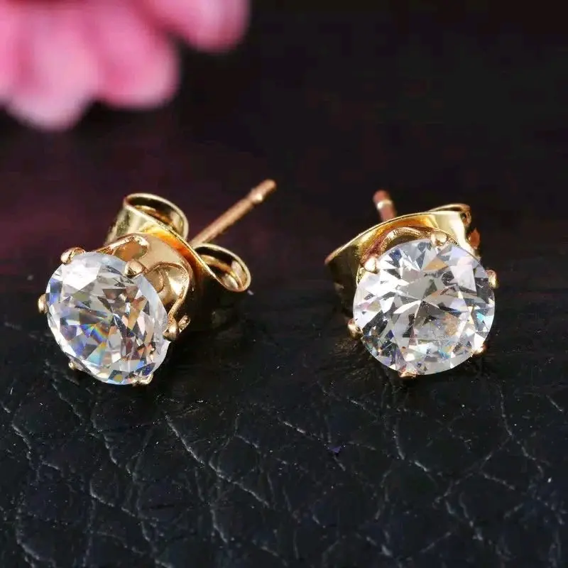 anting tusuk mata satu gold dewasa elegan 009 Earrings 0