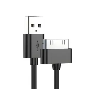 Kabel Data USB to 30 Pin Lebar Hitam untuk Tab 1 2 7 8.9 10.1 Support GT-P1000 GT-P3100 GT-P6200 GT-P6800 GT-P7300 GT-P7310 GT-P7100 GT-P7510 GT-N8000