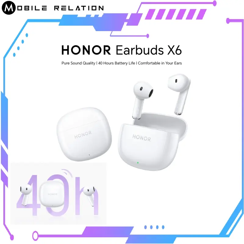 HONOR Earbuds X6 | Pure Sound Quality | 40 Hours Battery Life | Comfortable in Your Ears | RRP $70