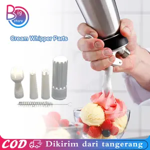 Cream Whipper Head Set 5pcs Bahan Plastik Kepala Whipped Nozzle Set