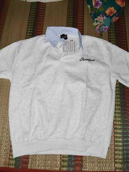 Áo sweater phối sơ mi dài tay JULIDO chất liệu vải nỉ hai da