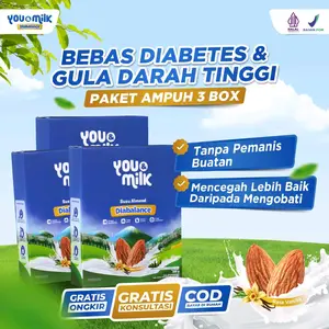 PAKET 3BOX You & Milk Diabalance Susu Herbal Almond Turunkan Gula Darah Diabetes Atasi Kesemutan