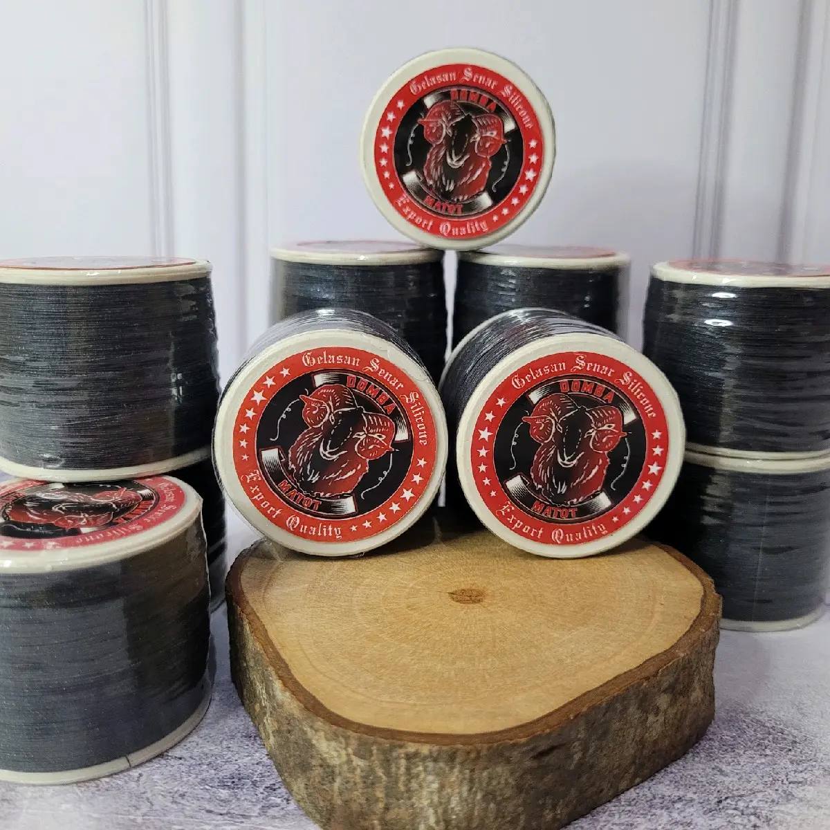 Gelasan Domba Matot hitam Bogel 020mm 1000Yard  -Gelasan layang layang  matot turnamen Anak