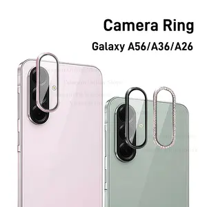 Cincin Lensa Kamera Kaca untuk Samsung Galaxy A56 A36 A26 5G Pelindung Layar Casing Penutup Tutup Logam