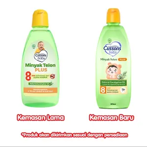 Cussons Baby Minyak Telon Plus 60 ml - Minyak Telon Plus untuk Bayi dengan Eucalyptus Oil - 8 Jam Melindungi dari Gigitan Nyamuk