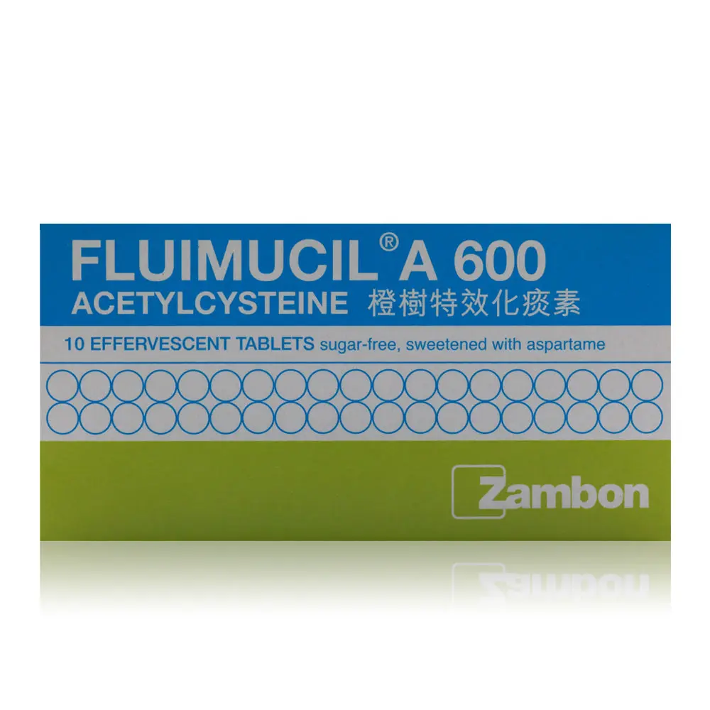 Fluimucil A 600mg Effervescent Tablets 10's | Exp: Dec-2026 | Glovida