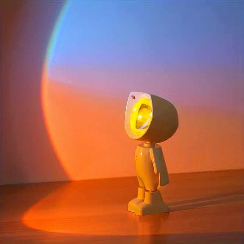 Cahaya Fajar Astronot Peter Pan Matahari Terbenam Merah Matahari Terbenam Cahaya Sekitar Proyeksi Astronot Lampu Malam 0