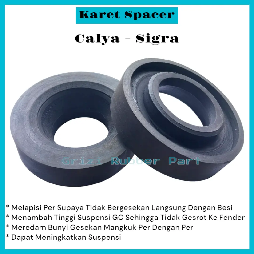 Karet Tatakan Bantalan Peninggi Per Keong Calya Sigra Belakang Set Kanan Kiri Bahan Ban Motorcycle