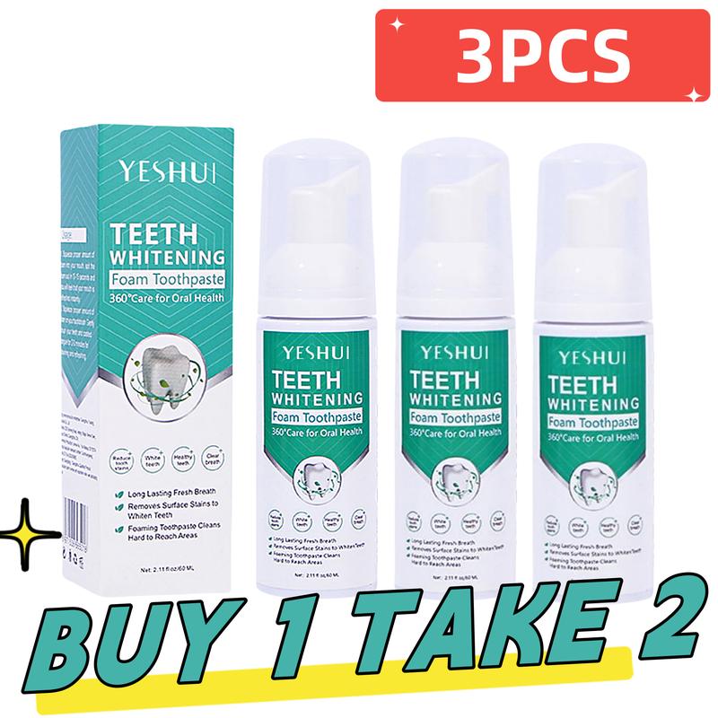 BUY 1 TAKE 2 YESHUI Teeth Whitening Mousse | Toothpaste & Mouthwash ...