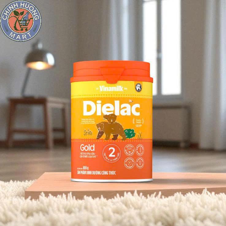 ( Combo 2 lon kèm quà ) Sữa công thức dinh dưỡng Dielac alpha gold (vinamilk) lon 800g - 850 g