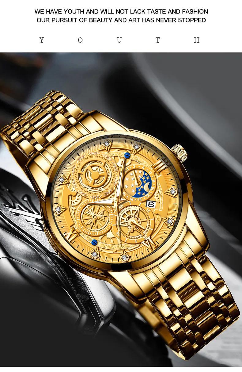 COD AIYISHI Jam Tangan Mewah Terbaru Tahan Air Men Watch Kalender Aktif BISA COD-2369