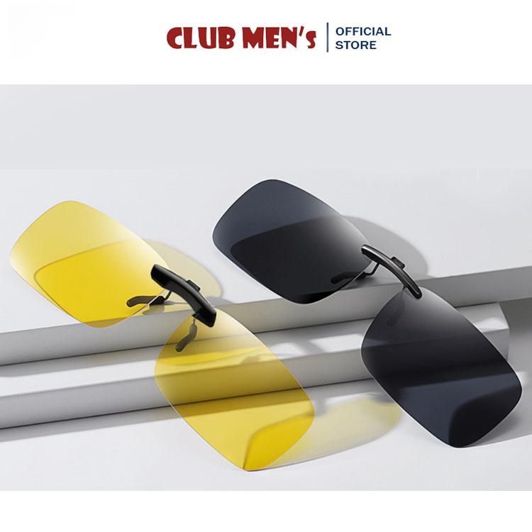 Mắt kính râm cho người cận dạng kẹp hình chữ nhật chống UV chống chói tháo lắp dễ dàng Women