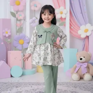 Setelan Anak Cewek Rompi Stylish untuk Lebaran - Vidya