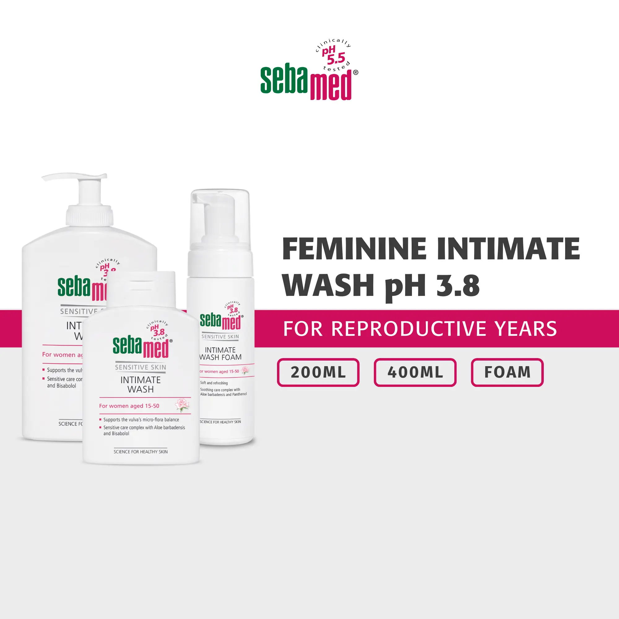 Sebamed Feminine Intimate Wash pH 3.8 - For reproductive years