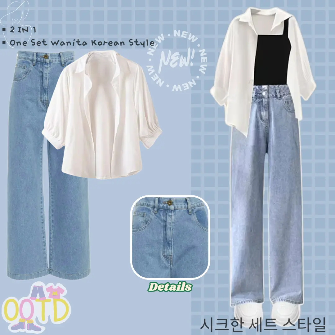 2 IN 1 (Blouse Kemeja+Celana)