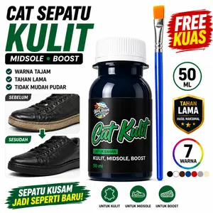 Cat Sepatu Kulit Leather Paint Midsole Boost 50ml Warna Tajam Pekat Gratis Kuas