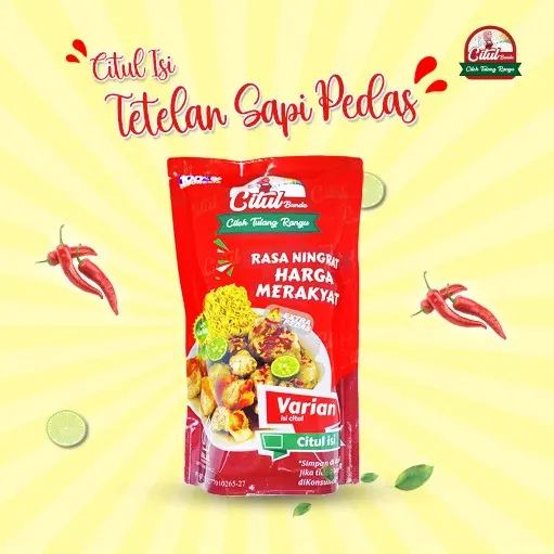 BACITUL Full Print Free Pangsit Mini Makanan Kering Snack Pedas - Spicy