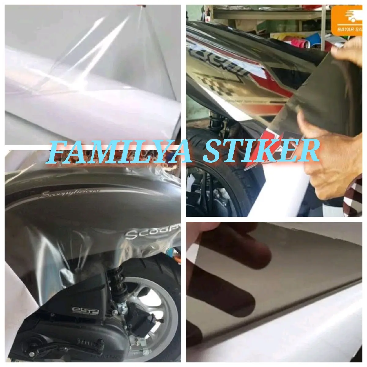 Stiker Skotlet motor transparan bening ppf setiker sekotlet motor bening tembus anti gores