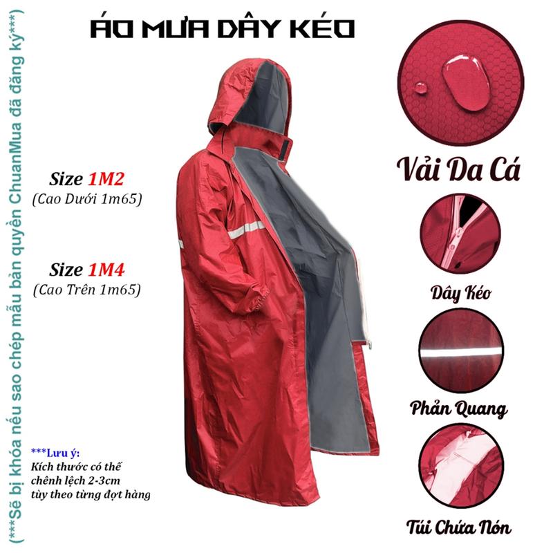  Áo Mưa Dây Kéo Bít Hông Cao Cấp KOJMAC 1 Người Mặc   Áo Mưa Măng Tô Viền Phản Quang 2 Lớp Vải Da Cá Có Túi Giấu Mũ   feel  áo mưa 
