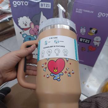 Product Review of Goto [COD] K-Joy X BT21 Tumbler Tahan Dingin Panas Botol Tempat Minum Aesthetic 1.2L from k**z 1