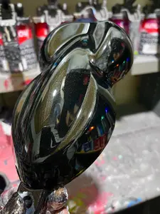 cat hitam metalik pu/black mica pu/hitam metalik pearl pu 500ml