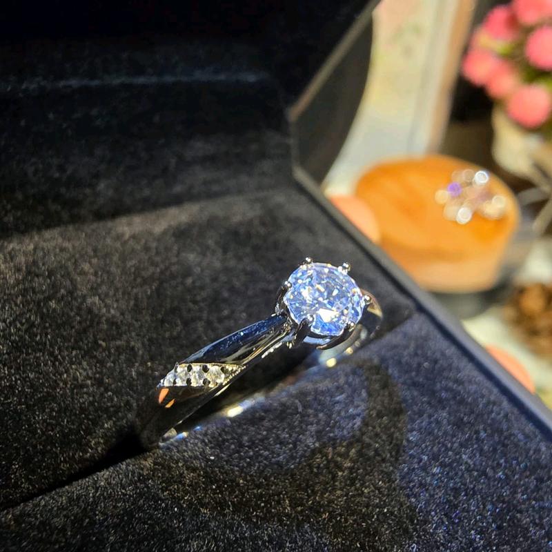 Cincin Perak Wanita Model Permata Mata Satu 1