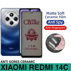 Anti Gores Ceramic For Xiaomi Redmi 14C Matte Anti Spy Privacy Screen Guard