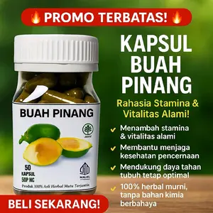 HERBALUV - KAPSUL HERBAL BUAH PINANG MUDA Original 50 Kapsul Halal & MUI Berkualitas Tinggi