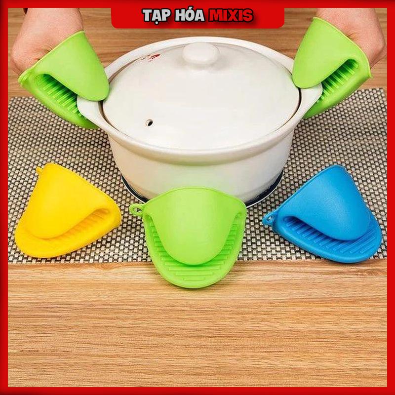  Găng Kẹp Tay Mỏ Vịt Silicon Nhấc Nồi Cách Nhiệt Chống Nóng Dụng Cụ Bắc Nồi Silicon Cách Nhiệt - GD253 