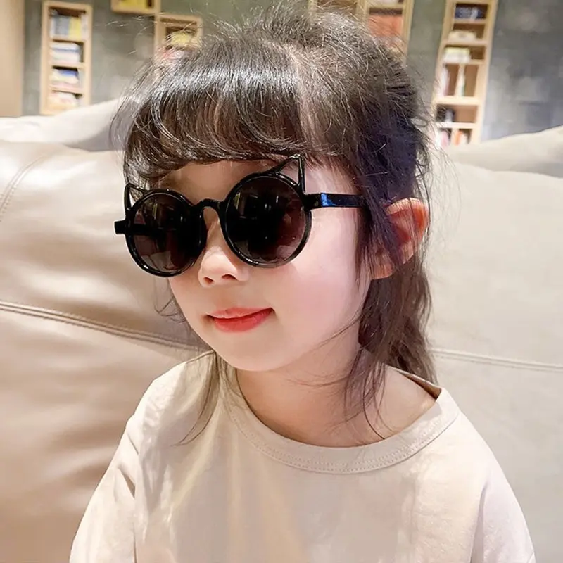 GGS Kacamata Anak Kucing Kacamata Hitam Fashion Telinga Kucing Kaca Mata Hitam High Quality Kids Sunglasses Kaca Mata Murah Y3402 3