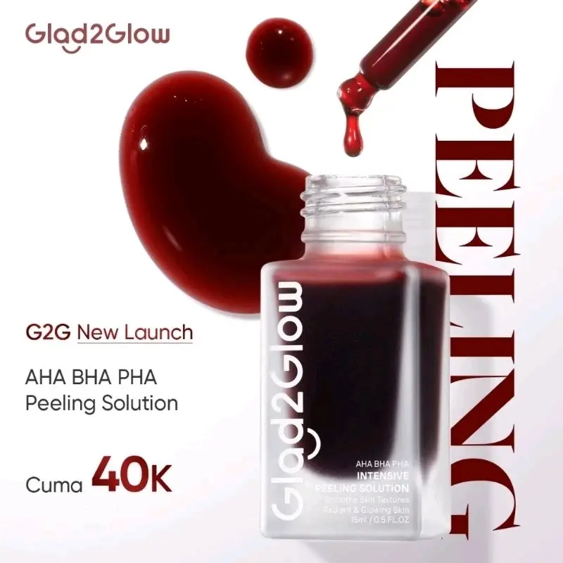 LANGSUNG KIRIM!! SERUM PEELING GLAD2GLOW - GLAD2GLOW AHA BHA PHA INTENSIVE PEELING