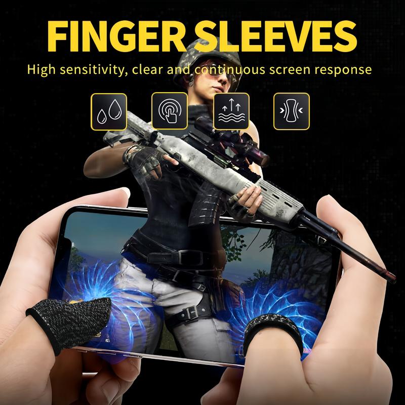 （1 Pair Set ）Gaming Finger Sleeve Anti-sweat Protector for Mobile ...