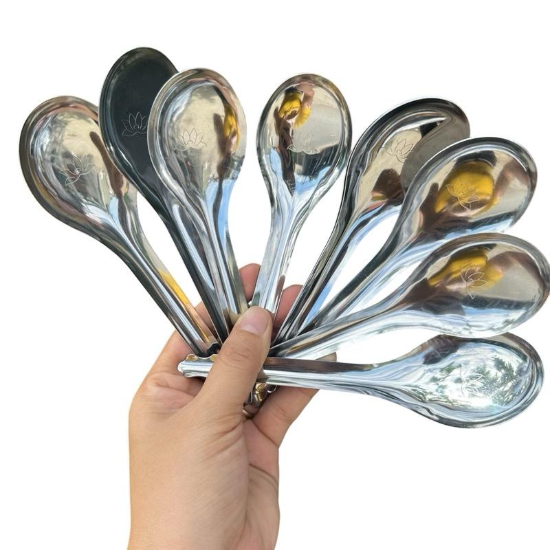 10 muỗng ăn cơm inox cứng dầy dùng múc thức ăn ăn cơm ăn súp