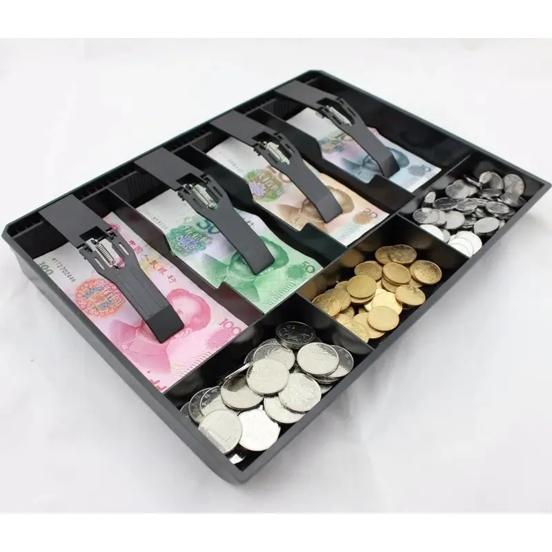Laci Uang Kasir 4 Sekat Plastik Coin Cash Drawer Tray - 002