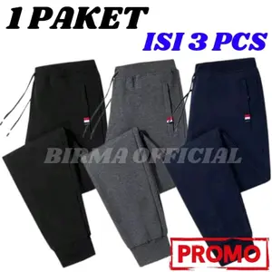 [(PROMO 1 PAKET ISI 3PCS)] CELANA JOGER SPORT ZIPPER PREMIUM UNISEX DEWASA Jogger Olahraga