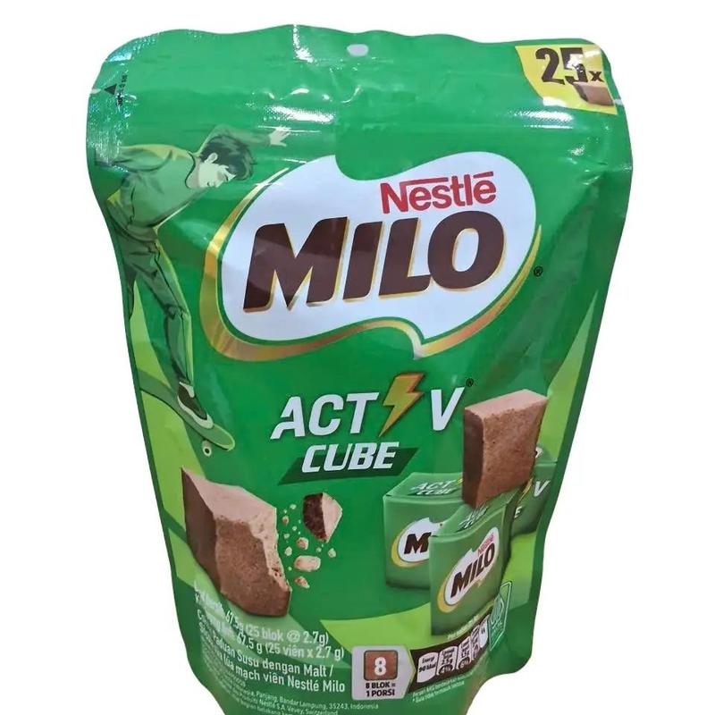  Nestlé KẸO MILO CUBE - 25 VIÊN INDONESIA 67.5g -  Bột Milo  Xuất xứ Indonesia - Quy cách 25 viên - Trọng lượng 67.5G 