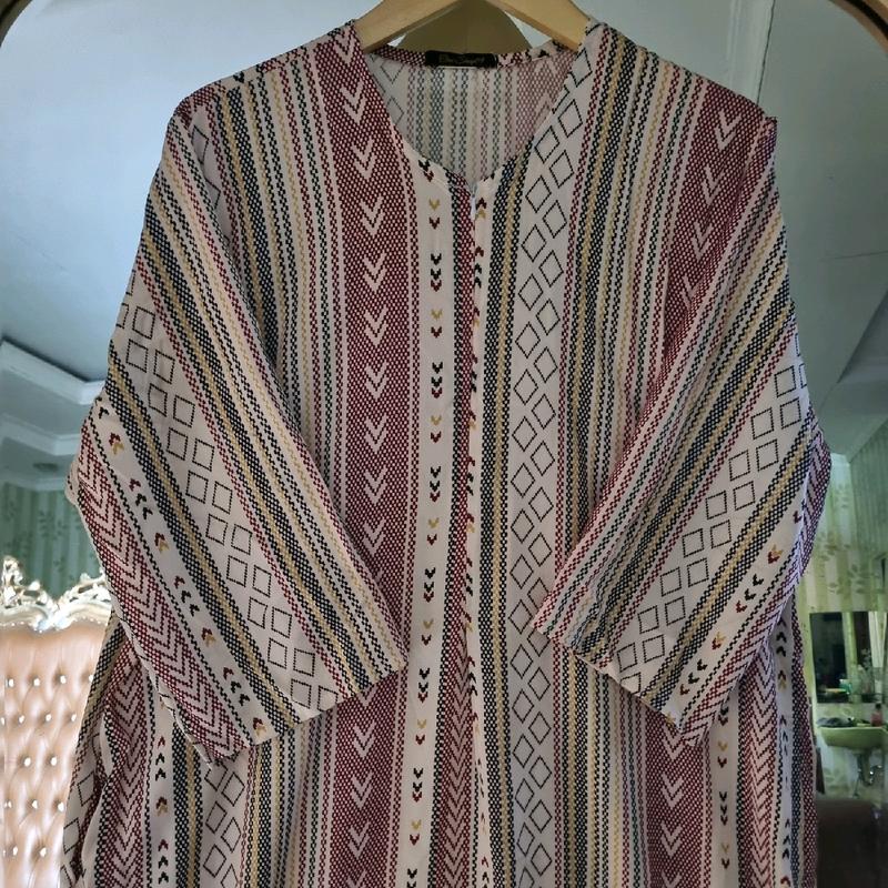 Daster Kekinian Rayon Motif Lengan 3/4 Ld 120 Busui friendly 7