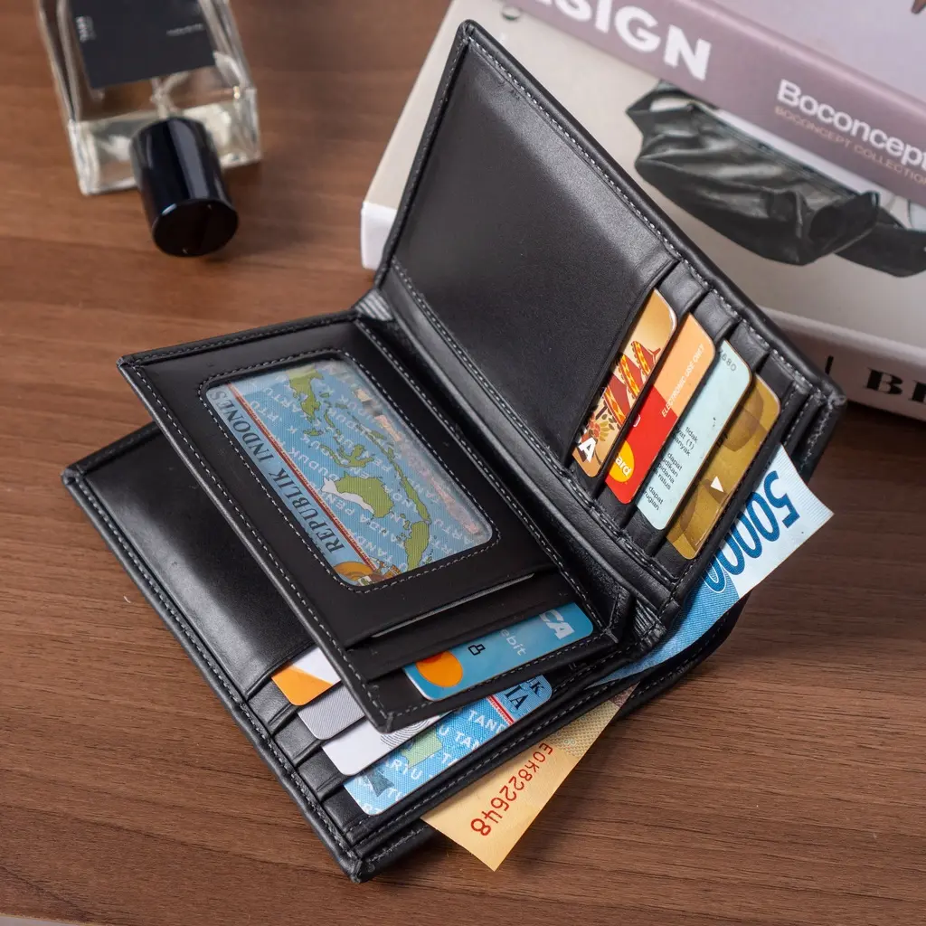 Dompet Kulit Pria 3/4 Original Kulit Sapi Asli
