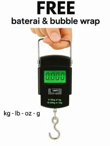Portable Scale 50kg Timbangan Gantungan Digital 50kg Kotak HOOK