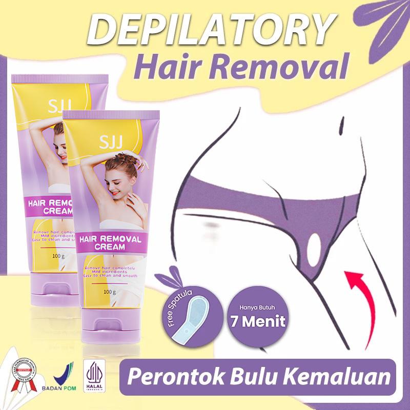 Perontok Bulu Permanen Penghilang Bulu Ketiak SJJ Hair Removal Cream 100ML Cepat & Tidak Rasa Sakit Wax Waxing 1