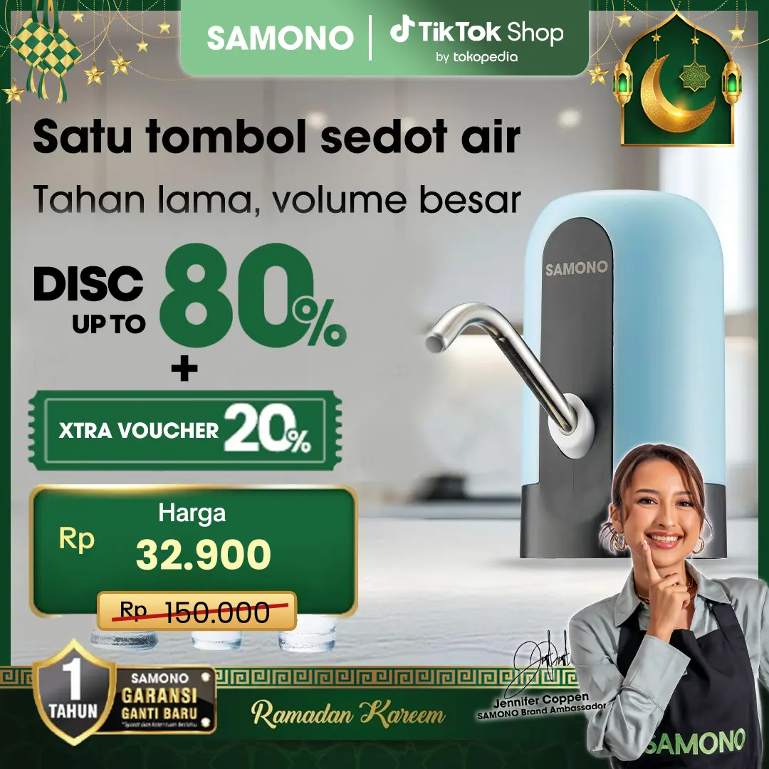 (RAMADAN SPESIAL) Samono Pompa Air Galon Elektrik [SW-EWP04] — Tidak Ada Fitur Panas/Dingin