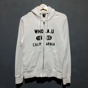 Jaket Hoodie WHO AU California Zipper Jaket STM Pria Wanita  / Jaket WHO AU Teks Bordir Premium Quality Distro 2023 Dewasa Fleece Tebal Unisex