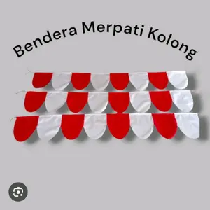 Bendera Kalangan Merpati Merah Putih Panjang - Satin Peles Berkualitas untuk Perlombaan