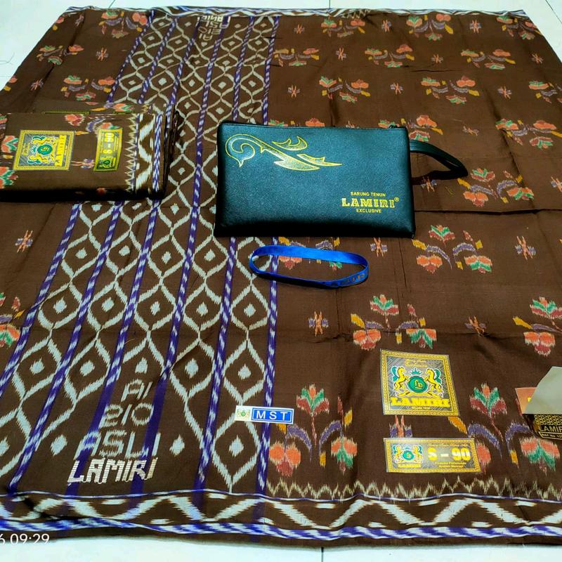 Sarung Lamiri MST Mercerized - Baju Muslim Katun Hitam Dewasa - Pria, Wanita, Motif, Batik, Santri, Bali 0