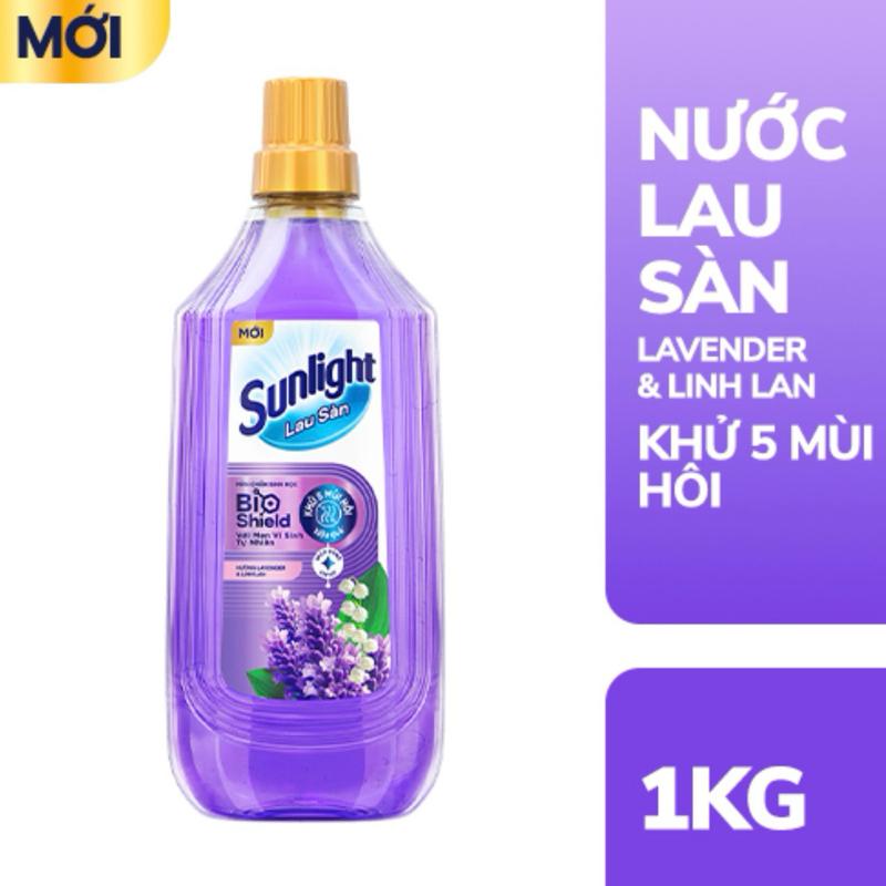 Sunlight Nước Lau Sàn Lavender & Linh Lan Khử 5 Mùi Hôi 1KG Bio Shield Mới