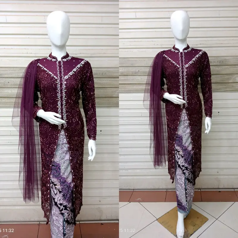 kebaya atasan ibu besan full payet depan belakang atasan ajah tapa rok) 8