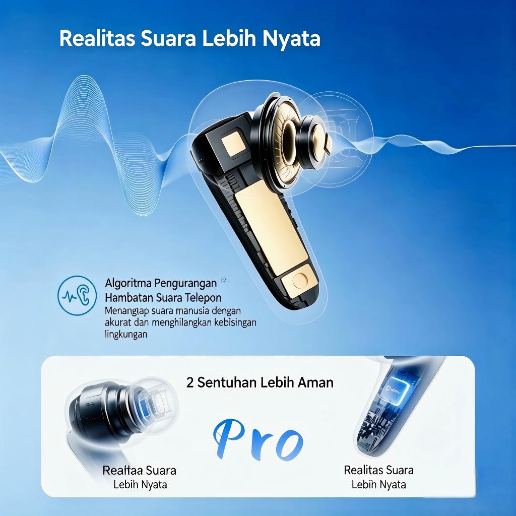 xctopestlububuTerjemahan AI TWSWirelessBluetooth EarphonesHandsfree Headset SmartPlaying Smart Touch Control True Wireless Earphones IPX5 Headset Bluetooth In-Ear StereoBaterai tahan lama cocok untuk ponsel yang kompatibel dengan olahraga